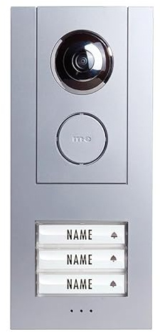 m-e Vistus VD ALU-630 Aluminium Außenstation silber für Video-Türsprechanlage Türklingel mit Kamera 3-Familienhaus