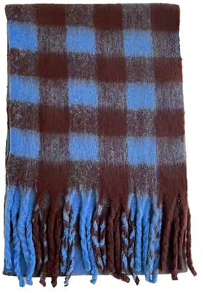 Damen Baumwolle Schal Winterschal Persönlichkeit Poncho Cape mit Knopf Blumen Deckel Halswärmer Dreieckstuch