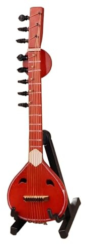 Mandoline Miniature, Mini Mandoline, Modèle D'instrument De Musique, Réplique De Collection, Affichage D'ornements Décoratifs Maison Ornements Instrument (Color : Mandolin-14cm)