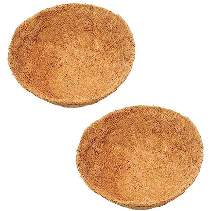 Toddmomy 2stücke Halbkugel Kokosnuss Blumentopf Einlage Kissen Topfmatte Natürliche Pflanzenunterlage Blumentopf Bodenzubehör Hellbraun