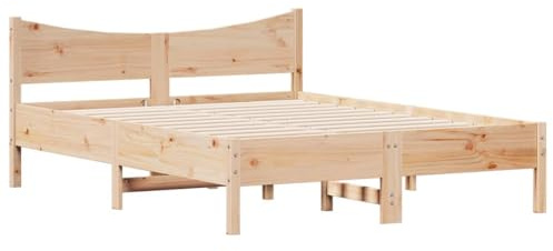 vidaXL Massivholzbett ohne Matratze 120x200 cm Kiefernholz