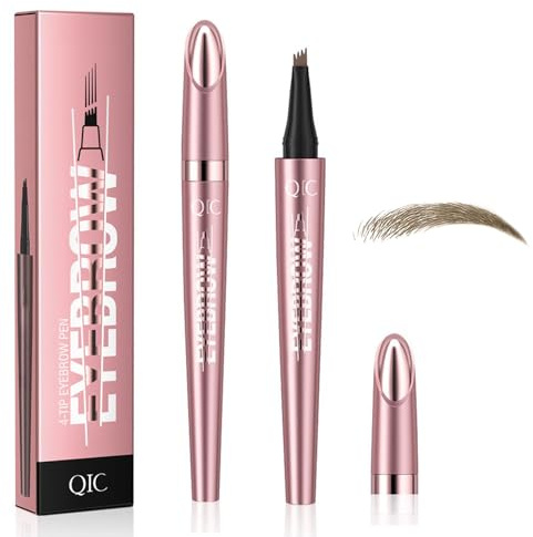 SSKHE Nouveau Crayon à Sourcils, Crayon à Sourcils Magique, Crayon à Sourcils Microknife Imperméable à l’Eau 3d Crayon De Contour, Crayon à Sourcils à 4 Têtes, Crayon à Sourcils Paresseux (Brun clair)