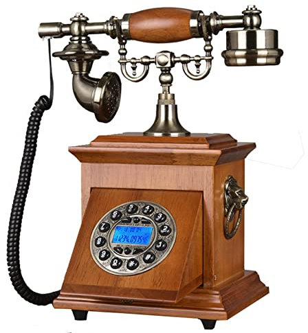 Teléfono de marcación retro, teléfono inalámbrico Teléfono inalámbrico Tarjeta SIM GSM Teléfono fijo inalámbrico fijo Antiguo Teléfono retro fijo Oficina en el hogar Hotel Madera Metal para personas