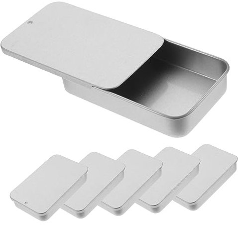 KICHOUSE Metall-Blechbehälter mit Schiebedeckel Bonbon-Blechdosen für Süßigkeiten Pillen Bastel-Organizer