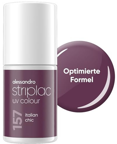 alessandro Striplac UV-Nagellack Italian Chic - Deckend & Kratzfest bis zu 15 Tage - Leichtes Auftragen - Schonende Abziehtechnologie - Vegan - Lila, 6,5ml