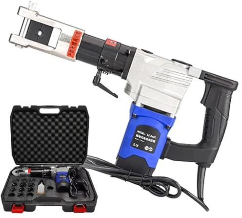 OZBME Pinza crimpatrice idraulica elettrica da 2200 W, Pinza crimpatrice Automatica Portatile per terminali di Cavi e capicorda, per terminali in Rame e Alluminio, LZ-400C (240c)