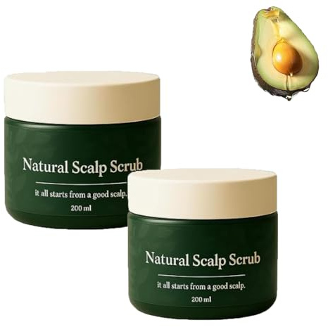 Scrub per cuoio naturale lissima, nutri il cuoio capelluto e i capelli, idratante e confortevole, delicata formula delicata per tutti i tipi di capelli (2Pcs)