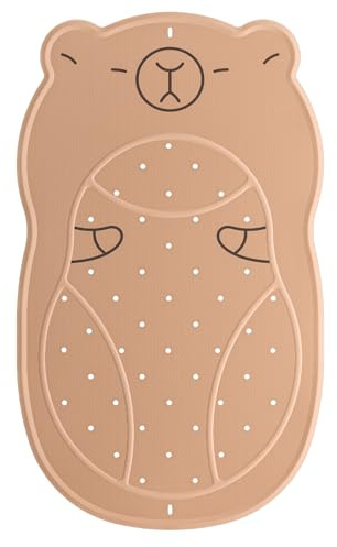 UNEEDE Non Slip Bath Mat Capybara-Shaped 76 x 45 cm Rubber for Babies & Children, with Strong Suction Cups, Anti Mould, Machine Washable, Bath Mat for Bathtub, Bathtub Mat, for Kids, Bath Mats