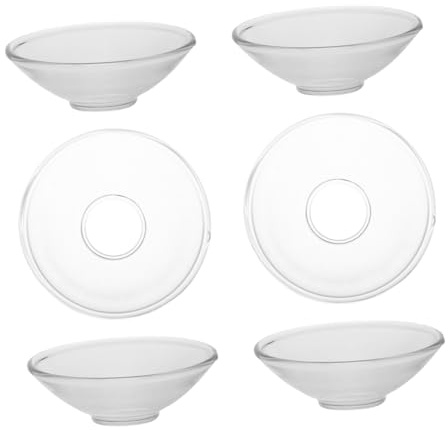 PartyKindom Transparente Glas Wachstropfschutzringe Kerzentropfschutz Rund Hochtemperaturbeständig für Kerzenhalter Hochzeit Feier Zuhause