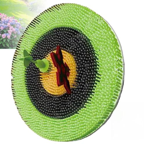 ZhlCrioxenic Jeu de Lancer de Cible avec Lancer de Hache et FléChettes, Axe Throwing Game, Contient 2 Haches,2 Planches de FléChettes, IdéAl pour L'ExtéRieur Greenround-B