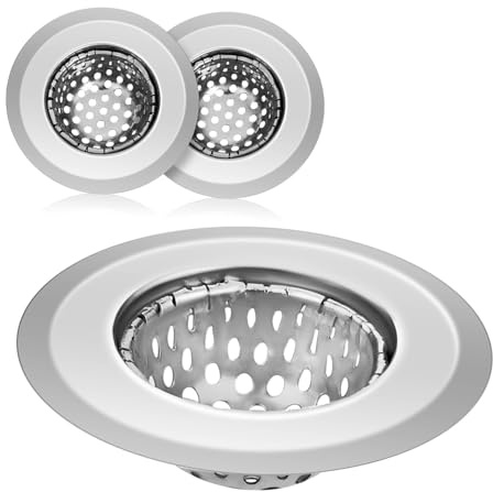Toddmomy 3 Pcs Stainless Steel Sink Strainers Mesh Basket Rust-resistant Kitchen Bathroom Laundry Drain Filters Tight Fit for Food and Debris Filtration
