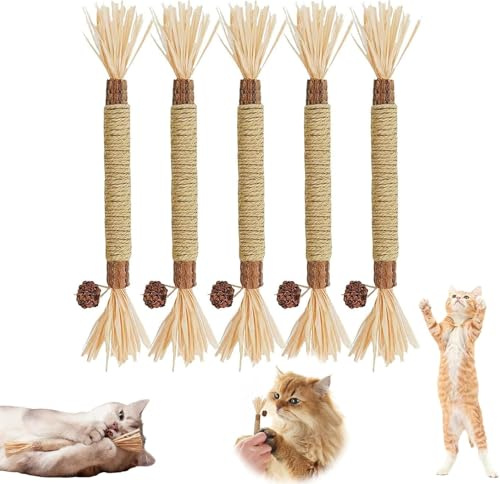 Puriq - Bastoncini di vite argentata per gatti, bastoncini dentali naturali Silvervine Purriq e bastoncini da masticare per gatti con erba gatta, migliorano la freschezza del respiro e riducono la