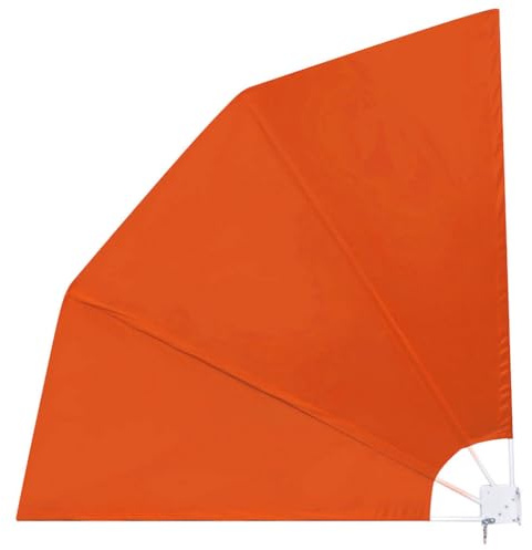 Frdhee Parasol de balcon pliable - Éventail de balcon pliable - Rouge terre cuite - 210 x 210 cm - Pour jardin et terrasse