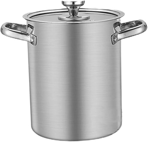 Marmite à frire avec panier et couvercle en acier inoxydable, friteuse à huile pour pâtes, spaghettis, œufs durs, crevettes, frites, type givré.