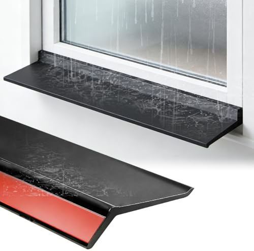 Umllpet Junta de Goma Autoadhesiva para Puertas y Ventanas, Resistente a la Lluvia para Exteriores, con Función de Drenaje de Agua, Protección Ideal para Alféizar Deslizante y Umbral (5 m)