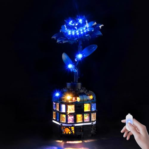 Kyglaring Kit d'Éclairage à LED compatible avec Lego Mercredi Le Dahlia Noir 76784 Blocs de construction, Version Tactile (Modèle de Bloc Non Inclus)