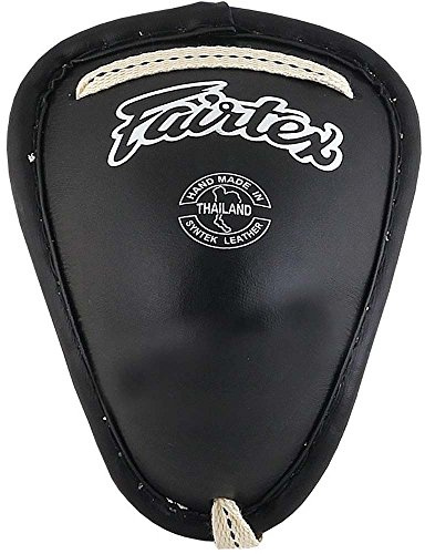 Fairtex Muay Thai Steel Cup, svart, ljummen, suspensorium, djupskydd X-L