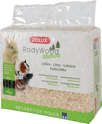 Zolux - Litière rodywood Nature 35 litres pour Rongeur Poids 1.862 kg.