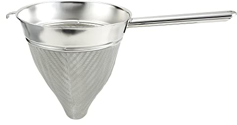 Winco 10 Bouillon Strainer, Extra Fine Mesh, S/S