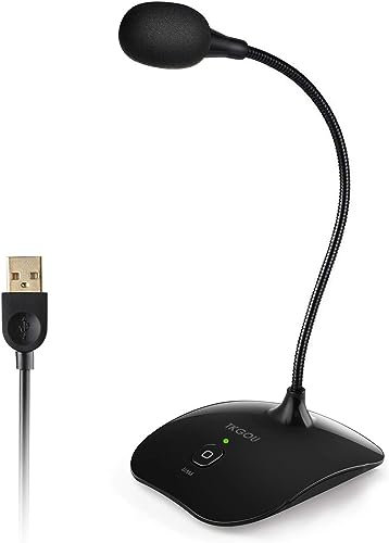 TKGOU USB PC Microphone, Ture Plug & Play Home Studio USB Computer Microphone With mute button, Compatible with PC, laptop, Mac, ps4 - ideal for Youtube,Skype,Gaming, Podcast(1.5m /5ft)