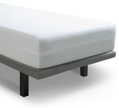 Velfont Matratzenbezug 100x200cm Anti-Milben Verstellbare Matratzenhülle und mit Reißverschluss Oeko-TEX Zertifiziert