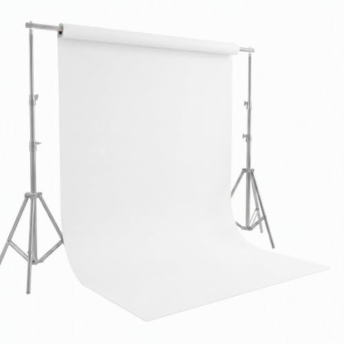 Seamless Background Paper, Photo Backdrop 2.75m x 10m/ 9ft x 32.8ft | White Photography Backdrop, Back Drop Roll for Portrait, Product, Pet, Drawing, Art on Thick Card Frame - Pure White