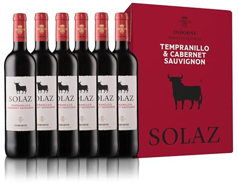 Vino Tinto Solaz Tempranillo & Cabernet V.T. Castilla - Pack de 6 Botellas