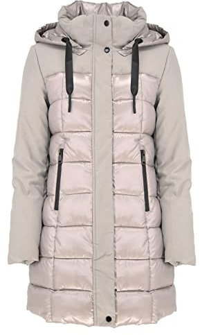JOPHY & CO. Piumino Donna Invernale con Cappuccio (cod. 20350). (S, Sabbia)