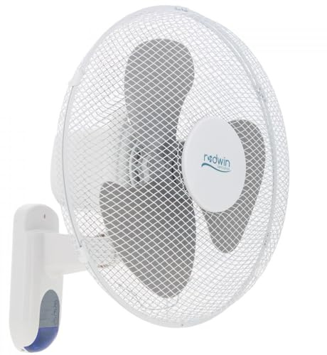 RODWIN Ventilador de pared oscilante de 45 W con mando a distancia Ventilación