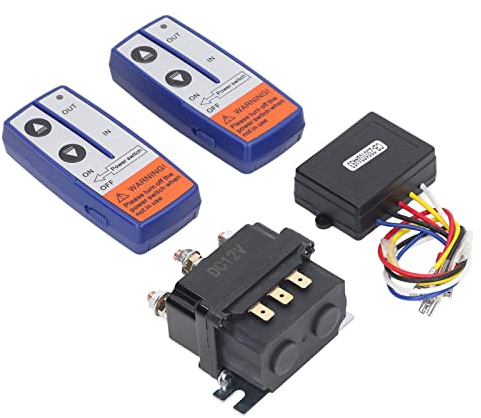 Relais de treuil de 30 W, 12 V 250 A, bobine en laiton durable, haute efficacité, démarrage rapide, contacteur de relais de moteur avec 2 contrôleurs pour appareils industriels