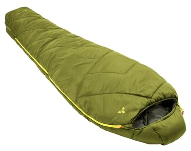 VAUDE Mumienschlafsack Sioux 800 II Grün, atmungsaktiver 3-Jahreszeiten Schlafsack 2°C – 8°C, kompakter Kunstfaserschlafsack 220x80 cm Reisverschluss Links für Indoor & Outdoor-Camping