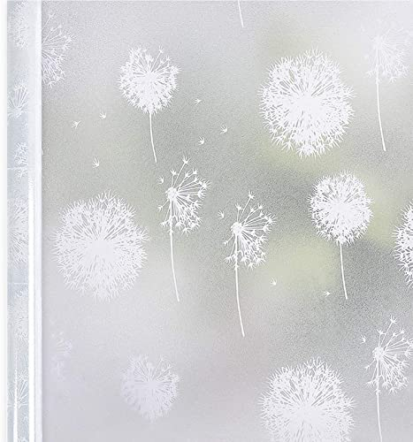 Homein Window Film Privacy Frosted, Self Adhesive Glass Frosting Film Static Cling Anti Uv Reusable Opaque Vinyl Sticker for Home Office 60x200 cm