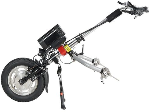 Veicolo di trazione per scooter per disabili con telaio in alluminio leggero, batteria al litio per sedia a rotelle elettrica