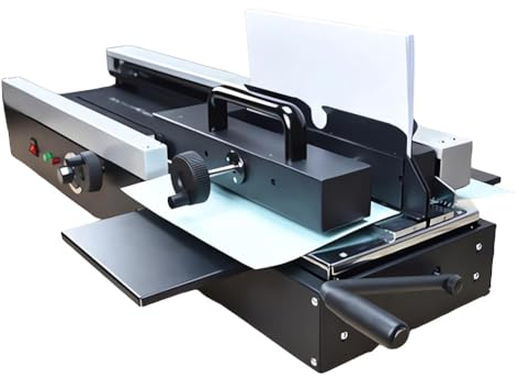 COYEUX 1200 W A4-Buchbindemaschine, 200 Stück/h kabelloser Heißkleber-Papierstanzer, Leimstärke 40 mm, Leimlänge 32 cm, für Büro-Buchpapieralben