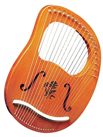 Hölzerne Mahagoni-Leier, 19 Saiten, Harfe, Musikinstrument mit Stimmwerkzeug, Geschenke, Lyra? Harfe für Anfänger