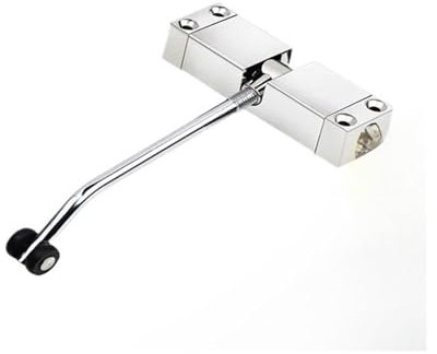 MUHM Automatischer Federtürschließer aus Edelstahl, Türschließgerät, kann das Türschließgerät, Möbelzubehör, Werkzeug einstellen (Color : Silver)