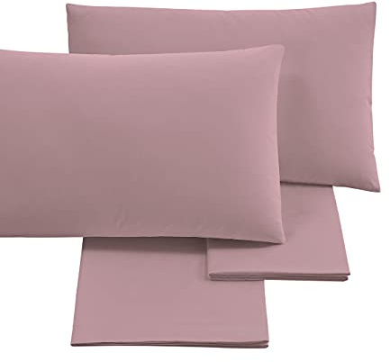 Puraluna Carezze: Completo Letto Queen Size, set di lenzuola MADE IN ITALY (Cipria, Queen Size)