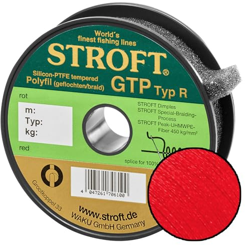 STROFT GTP Typ R Geflochtene Angelschnur 150m rot