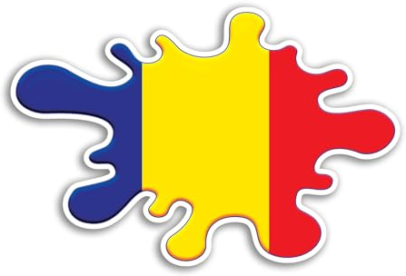 Vinyl-Aufkleber #81742 Rumänien-Flagge, 15 cm, Rumänische Europa-Reise, Urlaub, Stadt, Sehenswürdigkeiten, Gepäck, Farbspritzer, Scrapbooking, Aufkleber