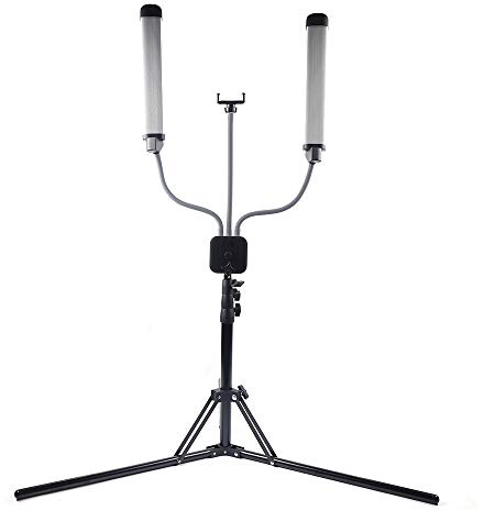 Kosmetiklampe mit Stativ 3000-6000K Dimmbares LED Videolicht mit Handyhalter Wimpernverlängerung Lampe LED Licht Kosmetik Studio Beleuchtung für Wimpern, Maniküre, Tattoo, Makeup, Live