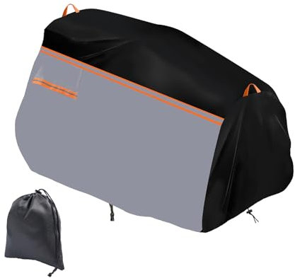 Lawn Tractor Cover, Ride On Lawn Mower Waterproof Protective Cover, 420D Oxford Cloth Lawn Garden Tractor Cowling Cover Outdoor Universal for All Season/Weather Protection (183 x 117 x 137 cm)