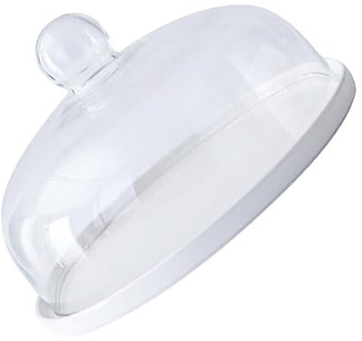 SHOWERORO Unique Cake Tray Cake Plate Glass Lid Cake Stand Dome Cake Cover Cake Plate and Dome