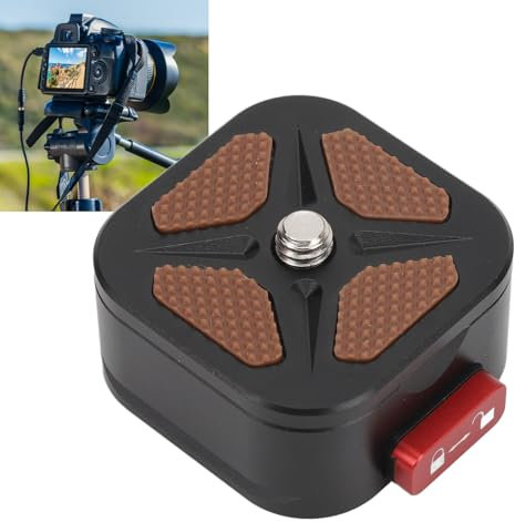 1Pcs Claw Quick Release Plate, Double Locking QR Camera Mount Adapter Claw Clamp with 1/4 Inch Screw & 1/4 3/8 Inch Thread for Arca Camera Tripod Mount, Not 2Pcs