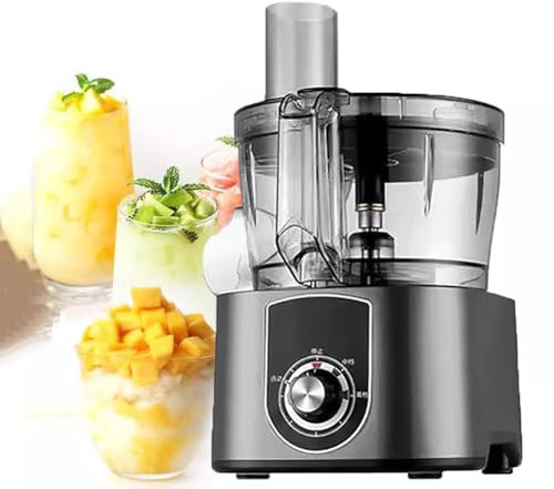 Cortadora de Verduras Eléctrica, Picadora de Verduras de 600 W, Cortador Multifuncional Ajustable con Gran Capacidad de 5000 Ml, Regulación de Velocidad de Dos Velocidades, para Cebollas