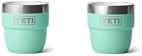 YETI Rambler Espresso Cup, Vacuum Insulated Stainless Steel Stackable Cup, Seafoam, 2 Pack 4 oz (118 ml)