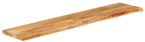 Generisch Tischplatte mit Baumkante 140x20x3,8 cm Massivholz Mango,jiangboyue-370471