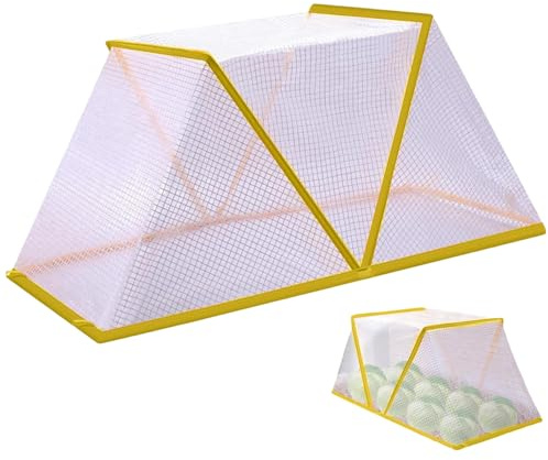 SHITOOMFE Plant Covers, Foldable Raised Garden Bed Cover, Garden Row Accelerator Cover 31.5x13.4x13.7 Plant Net Cage Greenhouse Cover for Protecting Vegetable Fruit,Garden Bed Cover