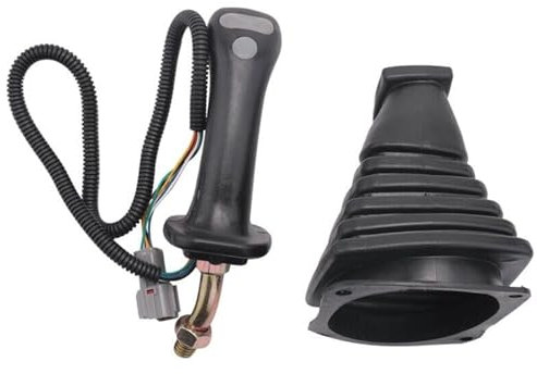JUNPIY Conjunto de Palanca de Mando for Excavadora de 3 Botones, Engranajes de manija con Cubierta Antipolvo, for 5380 Joystick de Excavadora