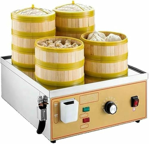 JXYQ Vaporiera elettrica a Quattro Fori, Macchina per panini al Vapore Commerciali, Macchina per la Cottura a Vapore di Alimenti Domestici, per ristoranti e Buffet