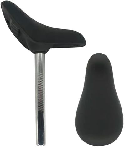 Sillín de ciclismo para niños, cojín de asiento de poliuretano, sillín de bicicleta suave, asiento cómodo para niños con soporte de poste para montar en equilibrio, accesorio de ciclismo al aire libre